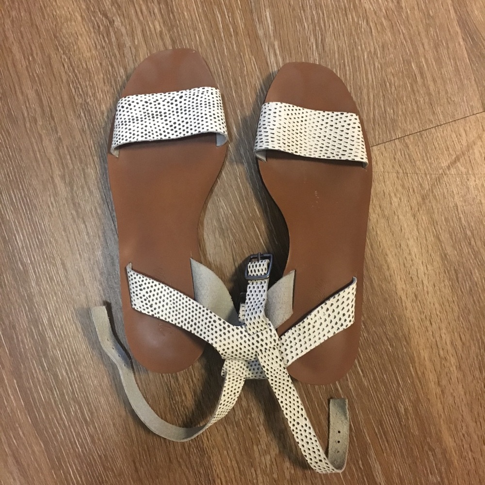 Madewell Veronique Leather Embossed Sandals